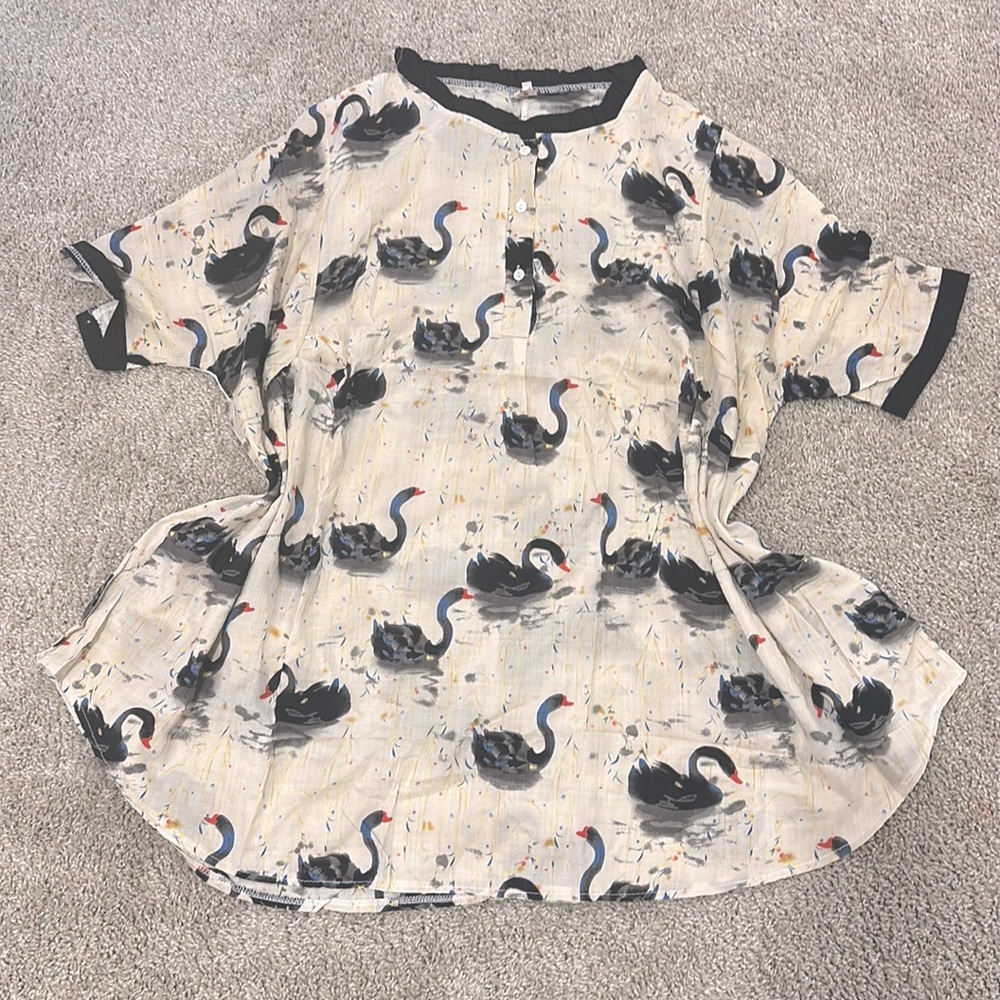 flattering swan babydoll dress